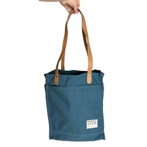 FEED Projects Canvas Market Tote in Sea Blue